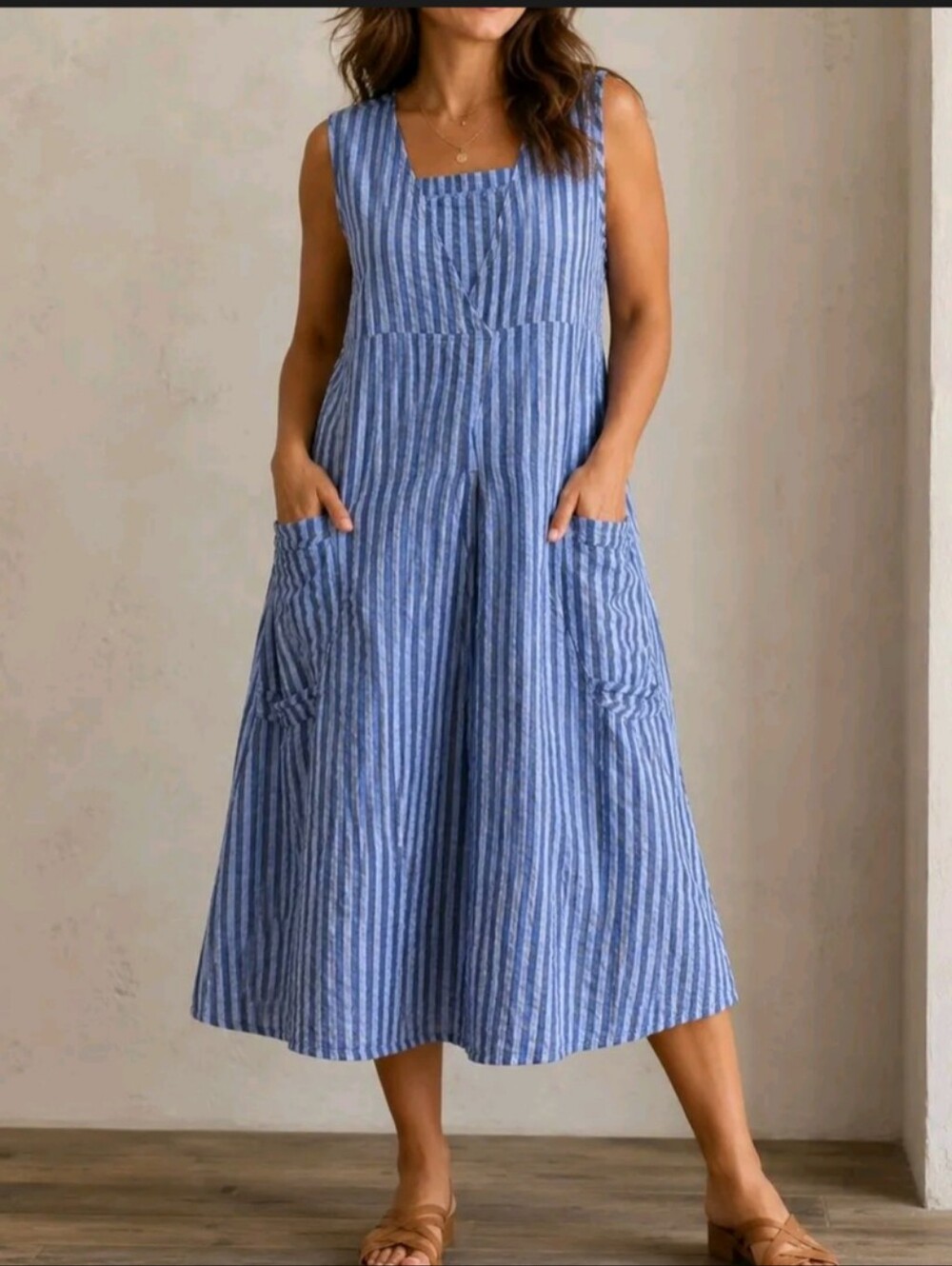 Tulip Seersucker Dress, L